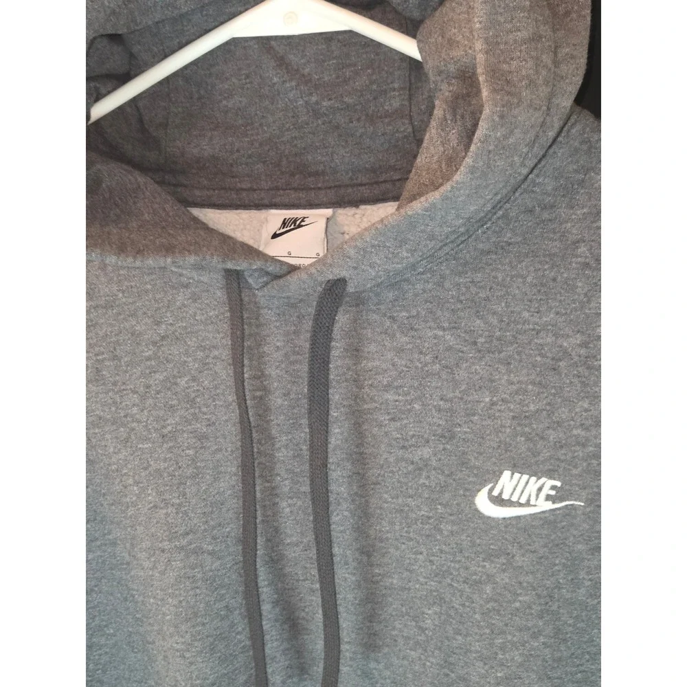 Nike Club Sportsman Gray Pullover Hoodie Men's Large Embroidered‎ Logo Casual